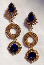 Load image into Gallery viewer, Glamourous handmade rhinestone clip on earrings Kargo Fresh
