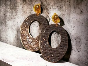 Glitter Hoop design Clip On Earrings Kargo Fresh