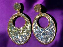 Load image into Gallery viewer, Glitter Hoop design Clip On Earrings Kargo Fresh
