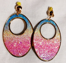 Load image into Gallery viewer, Glitter Hoop design Clip On Earrings Kargo Fresh
