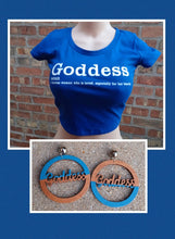Load image into Gallery viewer, Goddess crop top and Clip On earrings set New Medium Kargo Fresh
