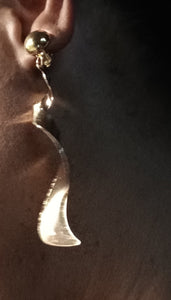 Gold Abstract spiral design Clip On Earrings Kargo Fresh