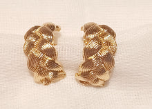 Load image into Gallery viewer, Gold Metal Huggie Hoop Clip On Earrings Kargo Fresh
