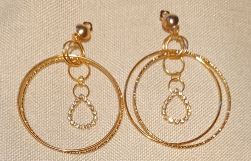 Gold Multi Hoop design Clip On Earrings Kargo Fresh