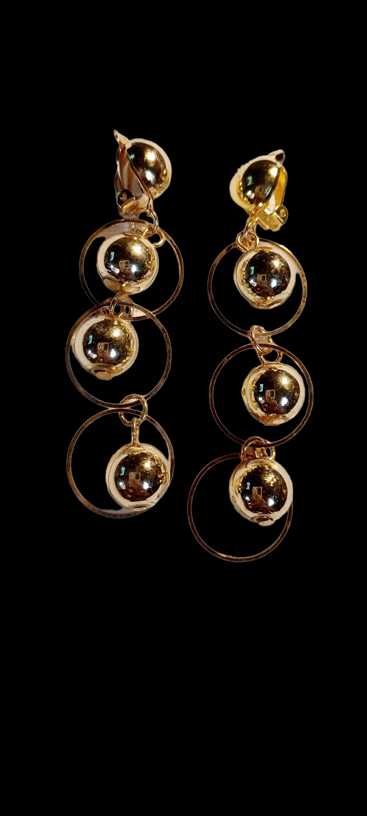 Gold ball and hoop clip on earrings Kargo Fresh