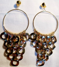 Load image into Gallery viewer, Gold metal Handmade Clip multi Hoop Earrings Kargo Fresh
