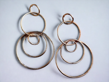 Load image into Gallery viewer, Gold metal multi hoop earrings Kargo Fresh
