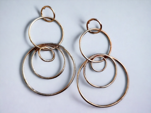 Gold metal multi hoop earrings Kargo Fresh