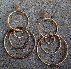 Gold metal multi hoop earrings Kargo Fresh