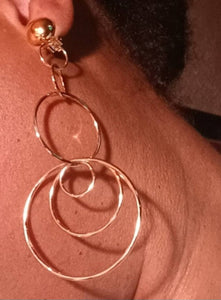 Gold metal multi hoop earrings Kargo Fresh