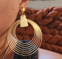 Load image into Gallery viewer, Gold multi hoop earrings clip on Kargo Fresh
