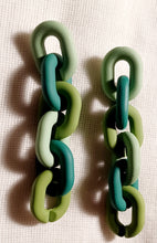 Load image into Gallery viewer, Green Acrylic Chain Earrings Kargo Fresh
