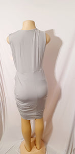 Grey bodycon Cocktail dress L Kargo Fresh