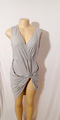 Grey bodycon Cocktail dress L Kargo Fresh