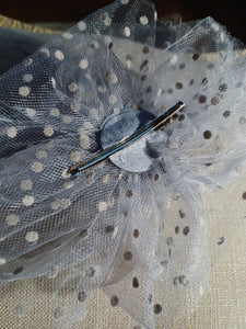 Grey fascinator hat/hair clip Kargo Fresh