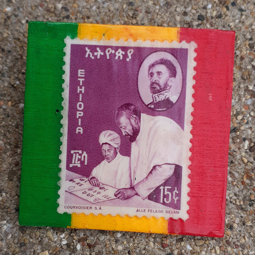 HON. Emperor Hailie Selassie I 1962 Stamp Pin Kargo Fresh