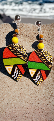 Habdmade boho dangle clip on earrings Kargo Fresh