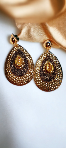 Hammered Gold metal Boho Cluster Clip On Earrings Kargo Fresh