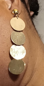 Hammered Metal disc Clip on Earrings Kargo Fresh