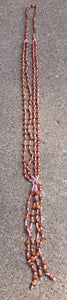 Hand beaded Wood and Turquoise Bead Cascading Necklace Kargo Fresh