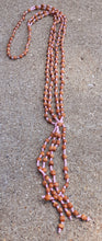 Load image into Gallery viewer, Hand beaded Wood and Turquoise Bead Cascading Necklace Kargo Fresh
