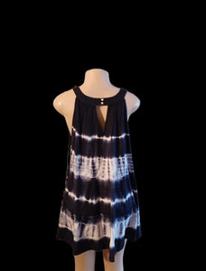 Hand dyed rayon halter tunic top new Free size Kargo Fresh