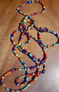 Hand strung Seed Bead Maasai layering Necklace 24 inches Kargo Fresh