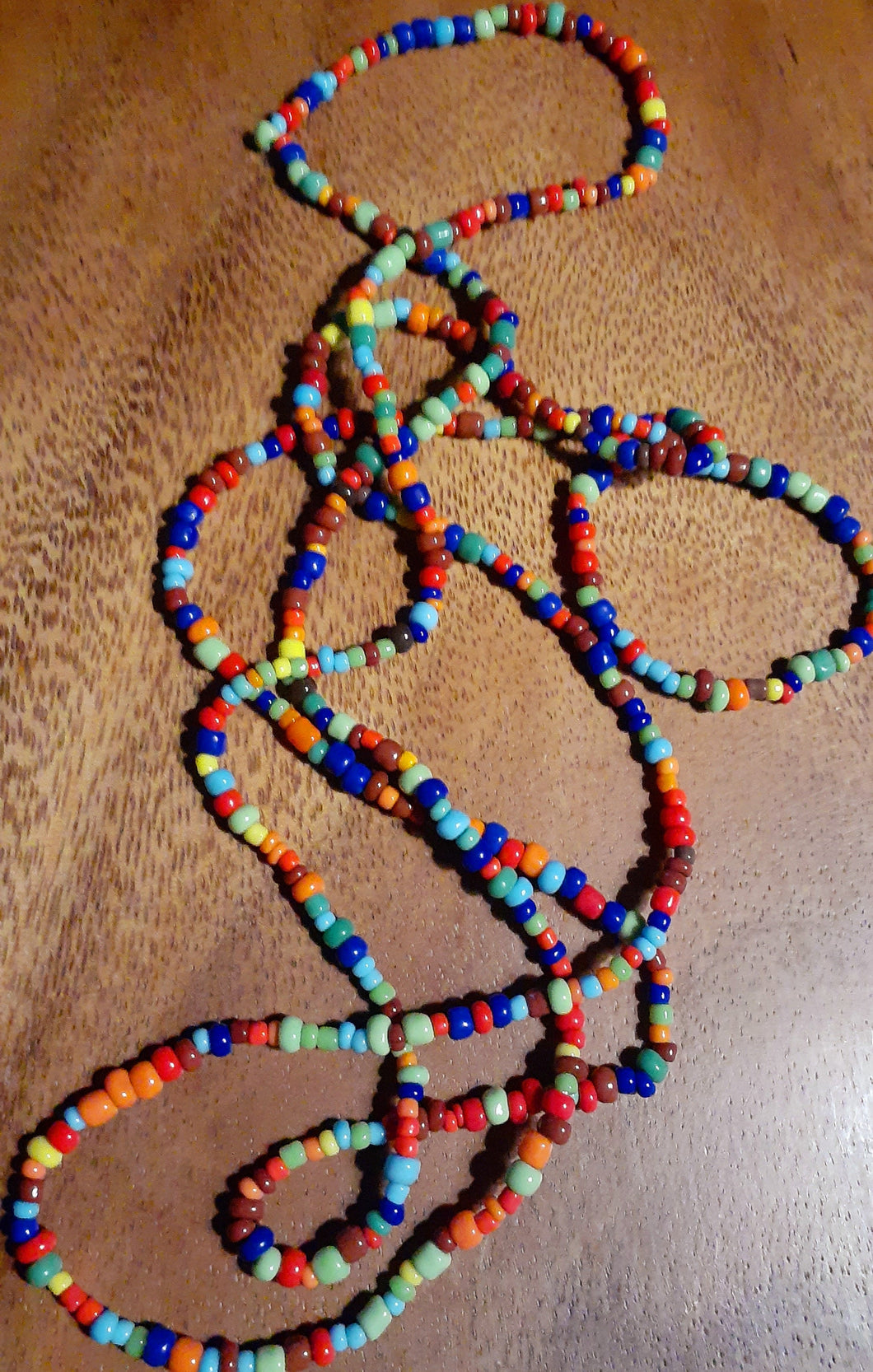 Hand strung Seed Bead Maasai layering Necklace 24 inches Kargo Fresh