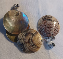 Load image into Gallery viewer, Handcarved Abalone Shell Clip On Earrings Kargo Fresh
