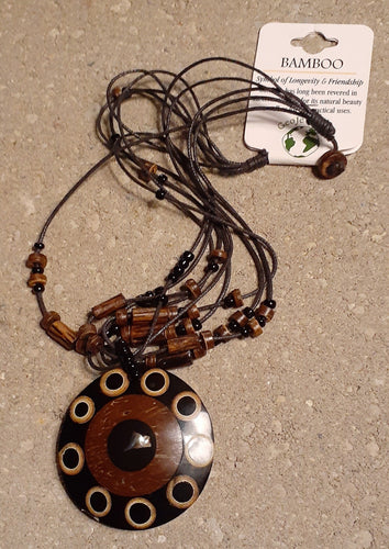 Handcarved Bamboo and Wood Collar Necklace Kargo Fresh