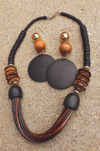 Load image into Gallery viewer, Handcarved Bamboo and Wood Collar Necklace Set Kargo Fresh
