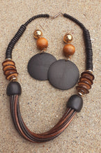 Load image into Gallery viewer, Handcarved Bamboo and Wood Collar Necklace Set Kargo Fresh
