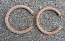 Load image into Gallery viewer, Handcarved wooden XL Minimalist Hoop Earrings Kargo Fresh
