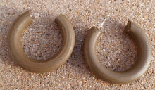 Load image into Gallery viewer, Handcarved wooden chunky Minimalist Hoop Earrings Kargo Fresh
