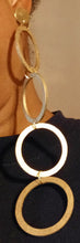 Load image into Gallery viewer, Handmade 7 inch wooden multi hoop earrings Kargo Fresh
