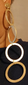 Handmade 7 inch wooden multi hoop earrings Kargo Fresh