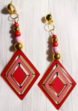 Load image into Gallery viewer, Handmade Abstract Gold Metal Clip On Earrings Gold Kargo Fresh
