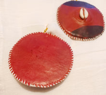 Load image into Gallery viewer, Handmade Abstract Tribal Leather Earrings Kargo Fresh
