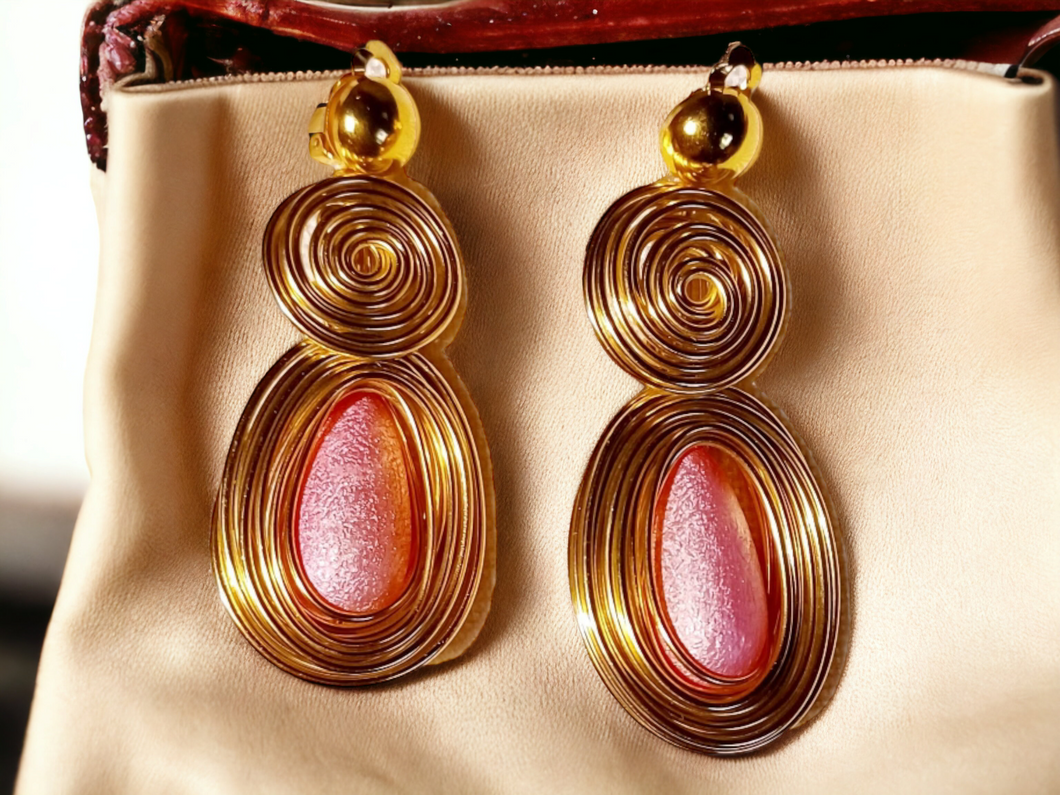 Handmade Abstract Wire Design Clip On Earrings Kargo Fresh