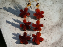 Load image into Gallery viewer, Handmade Abstract acrylic flower clip on earrings Kargo Fresh
