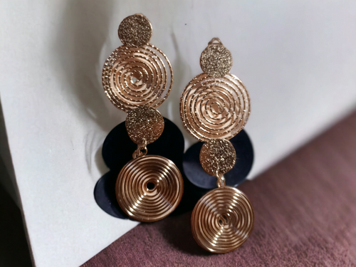 Handmade Abstract spiral clip on earrings Kargo Fresh