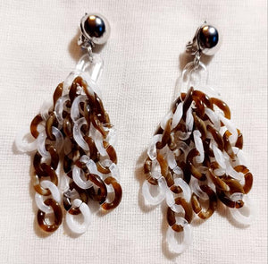 Handmade Acrylic Chain Clip On Earrings Kargo Fresh
