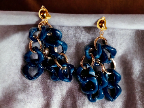 Handmade Acrylic Chain Clip On Earrings Kargo Fresh