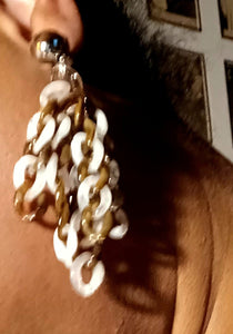 Handmade Acrylic Chain Clip On Earrings Kargo Fresh