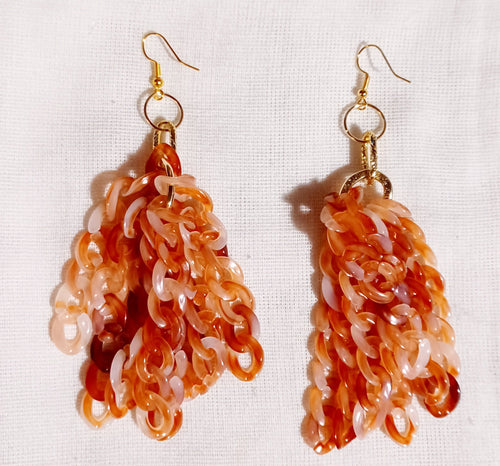 Handmade  Acrylic Chain Earrings Kargo Fresh