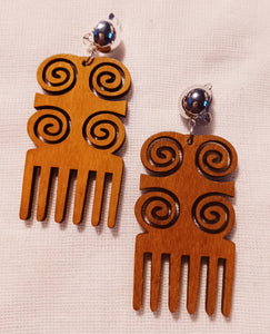Handmade Adinkra Symbol Clip On Earrings Kargo Fresh