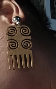 Handmade Adinkra Symbol Clip On Earrings Kargo Fresh