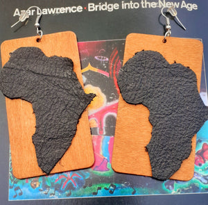 Handmade African Leather and Wood Earrings Kargo Fresh