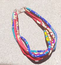 Load image into Gallery viewer, Handmade Ankara Fabric Multi layer statement Necklace Kargo Fresh
