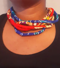 Load image into Gallery viewer, Handmade Ankara Fabric Multi layer statement Necklace Kargo Fresh
